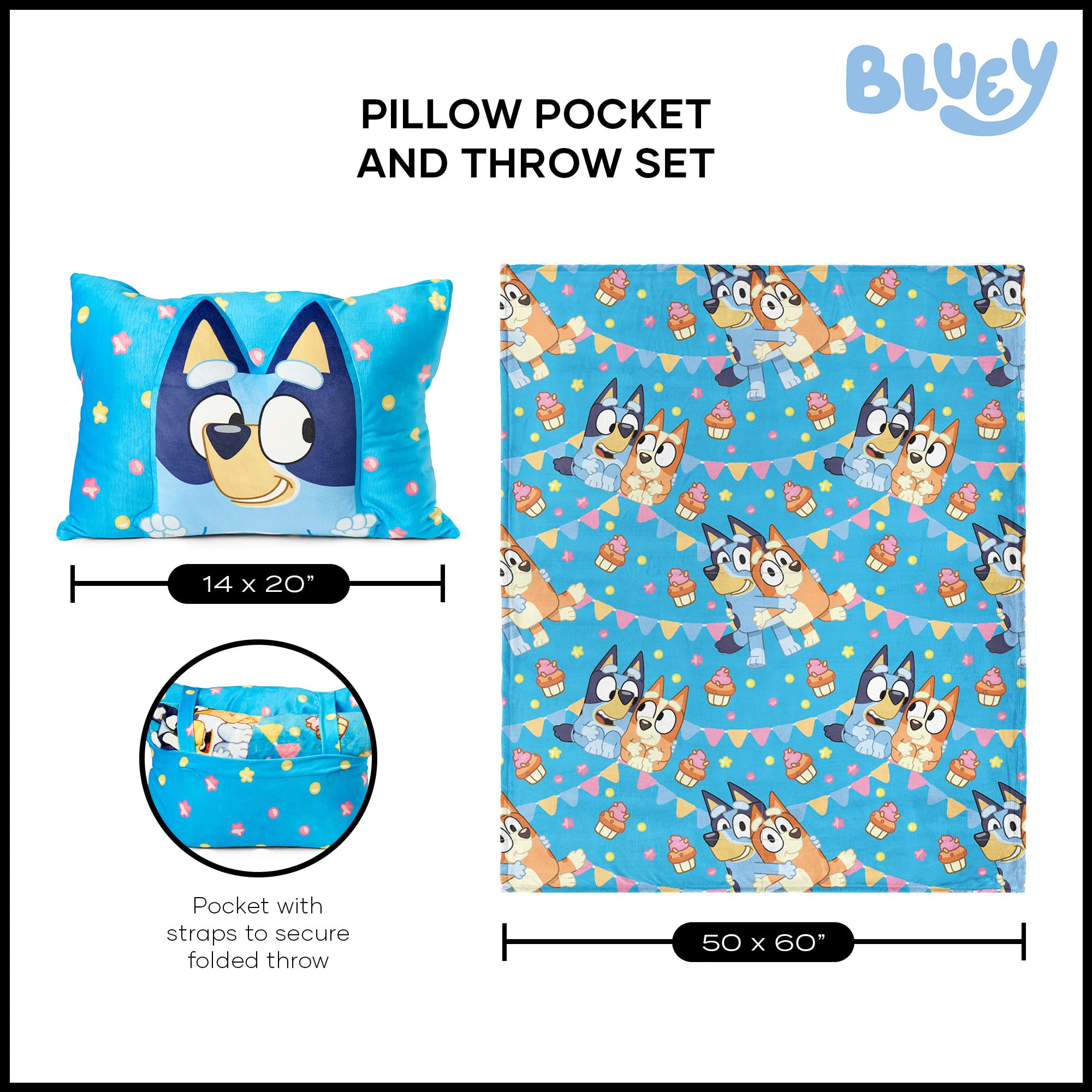 Amazon｜Northwest Bluey Party Pups シルクタッチスローブランケット